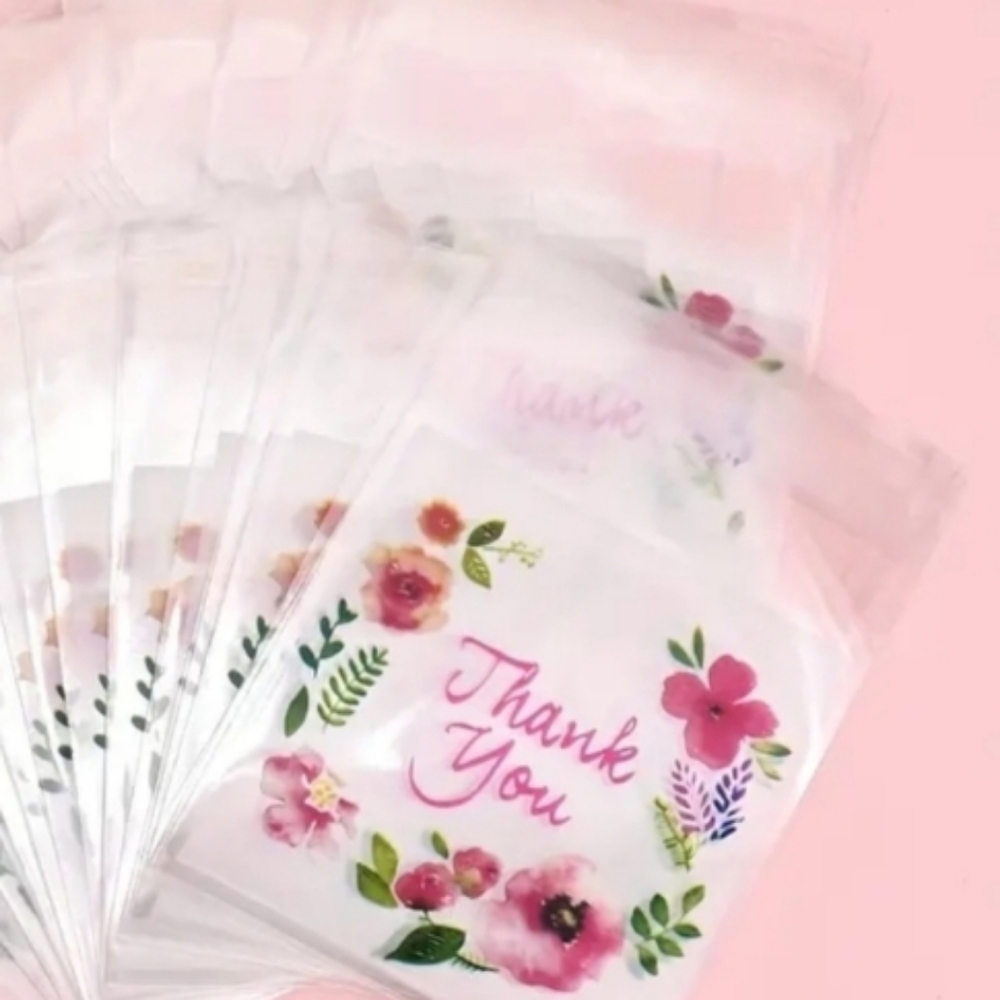 Floral Thank You Party Favor 10 Seller Jewelry Mini Floral Bags Mail Swag Merch